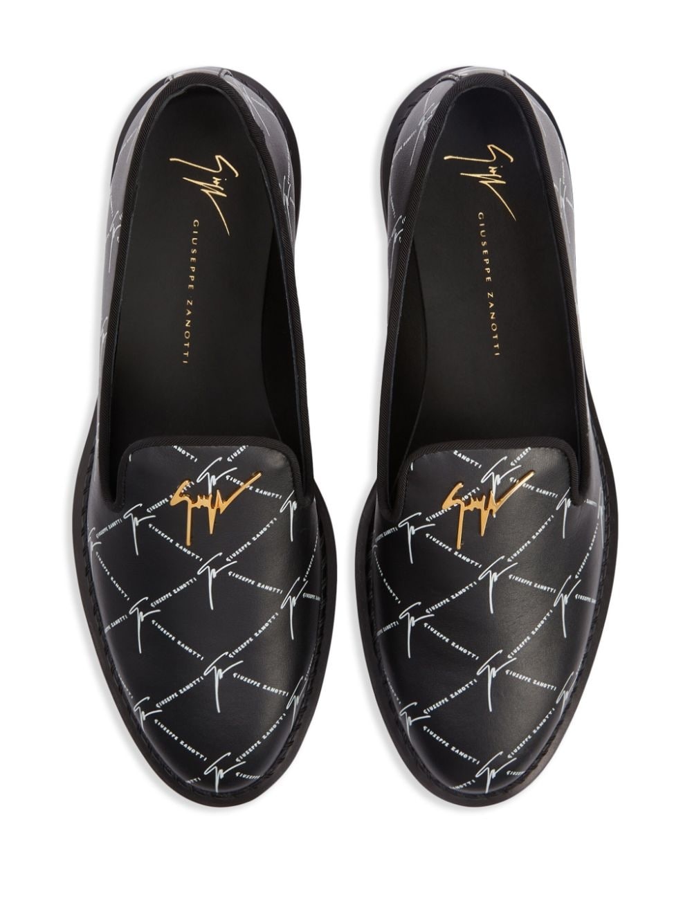 Tim logo-lettering loafers - 4