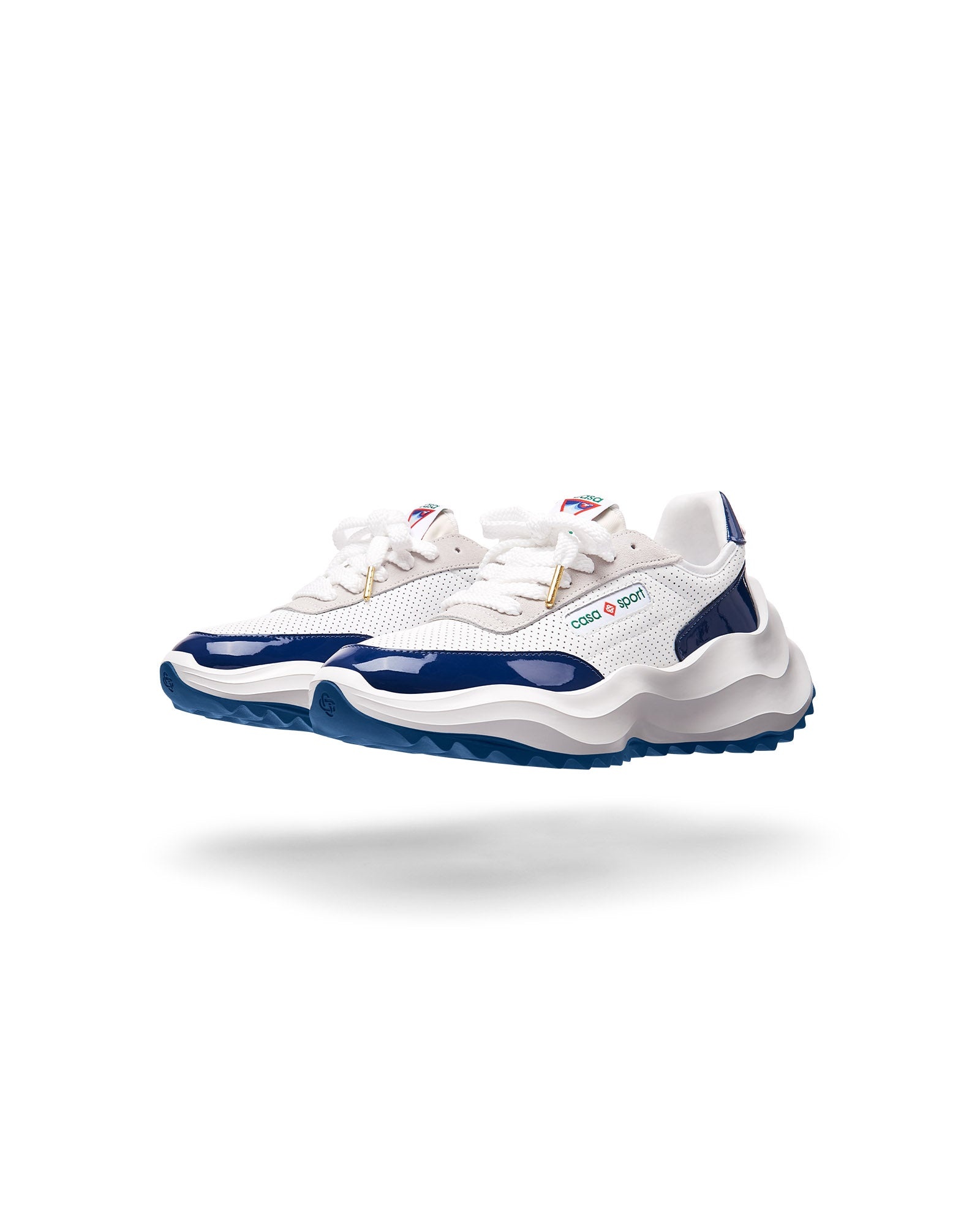 Womens Atlantis White & Midnight Navy Sneaker - 4