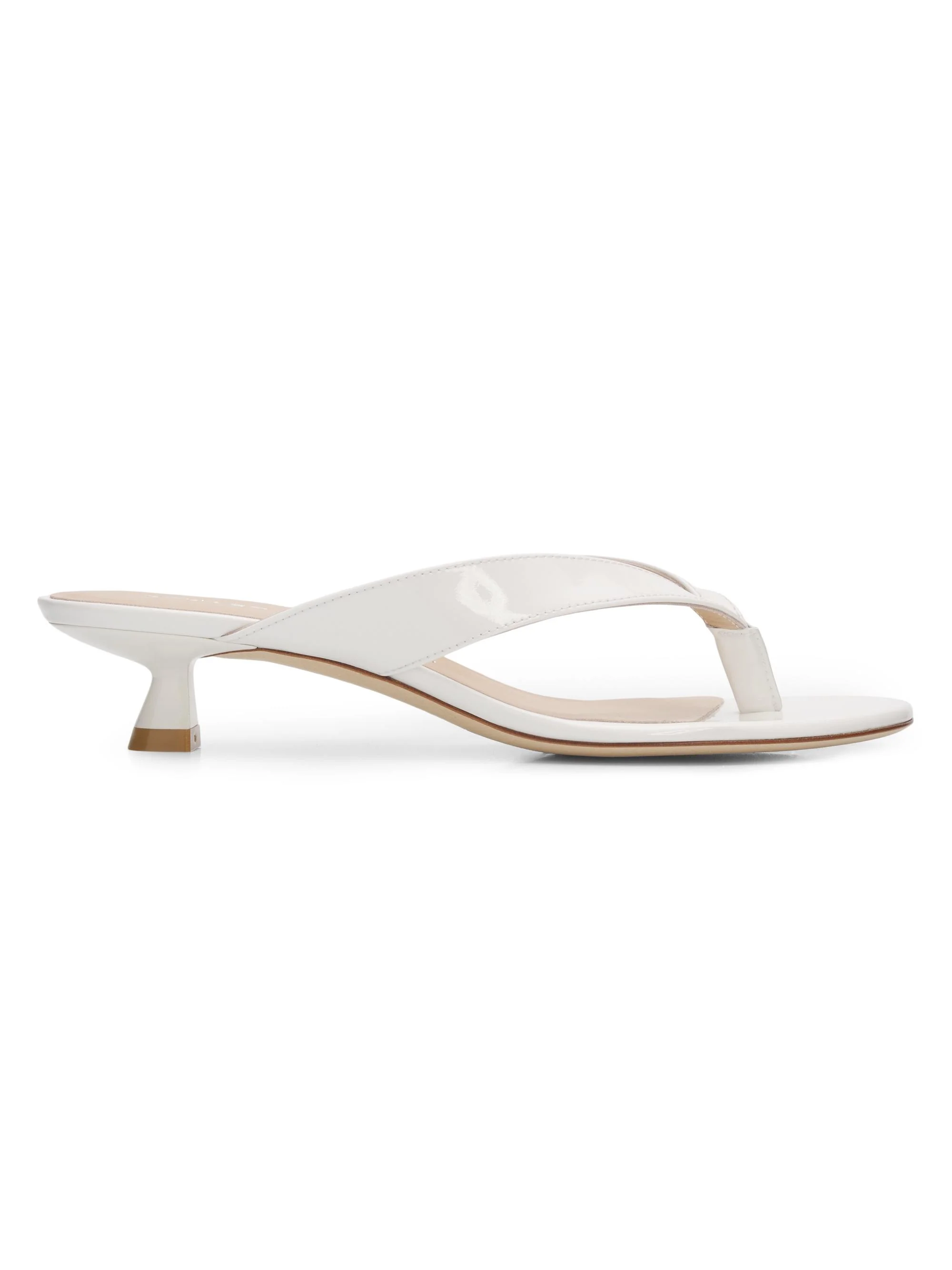 Women's Rio Sleek 35MM Kitten-Heel Sandals - Blanco - 1