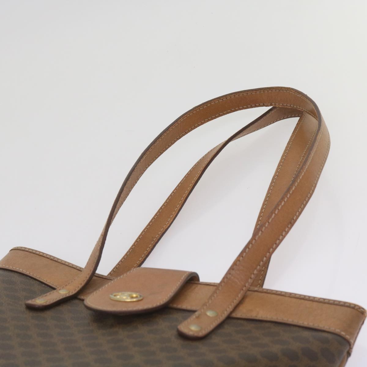 CELINE Macadam Canvas Tote Bag Pvc Brown - 14