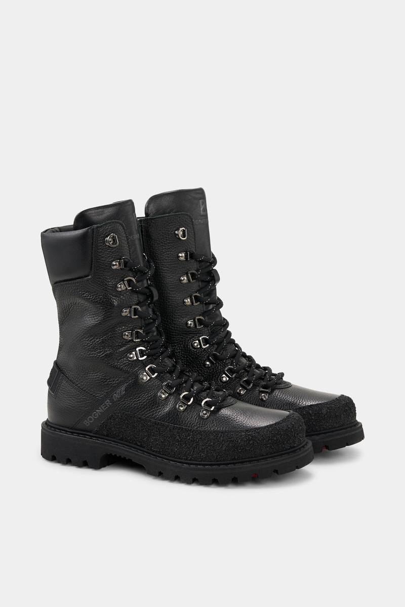 Lace-up boots Helsinki 007 with spikes in Black 3