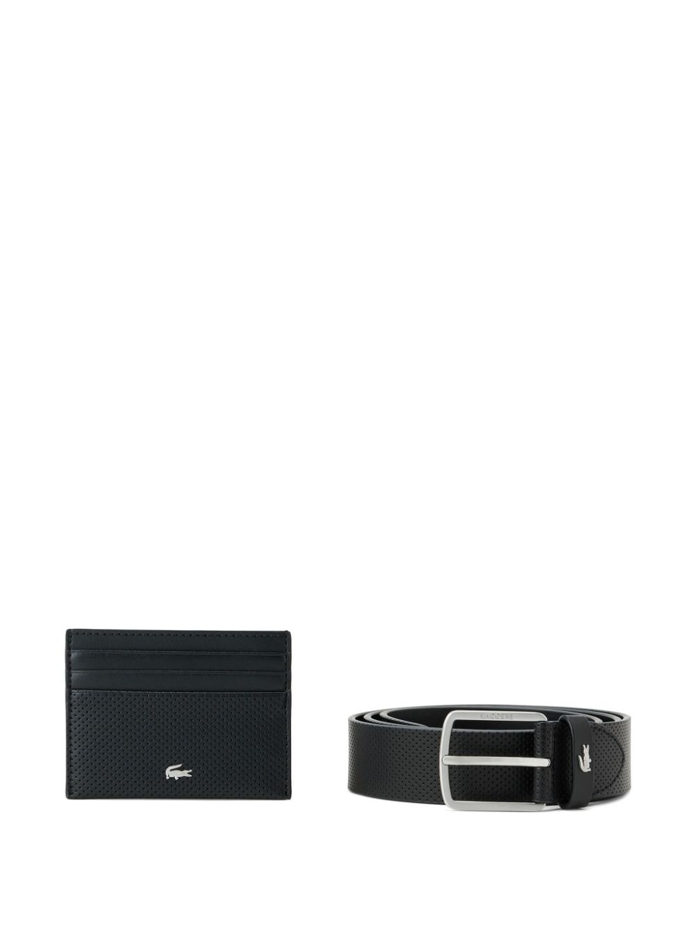 leather belt and cardholder set - 1