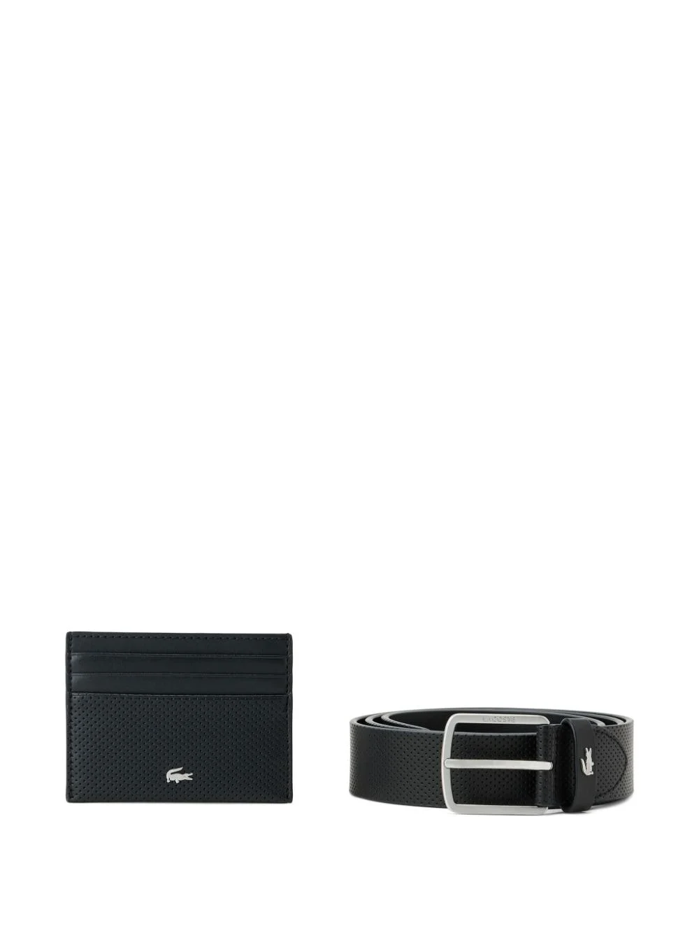 leather belt and cardholder set - 1