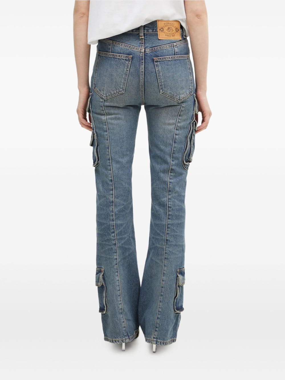 cargo panelled jeans - 4