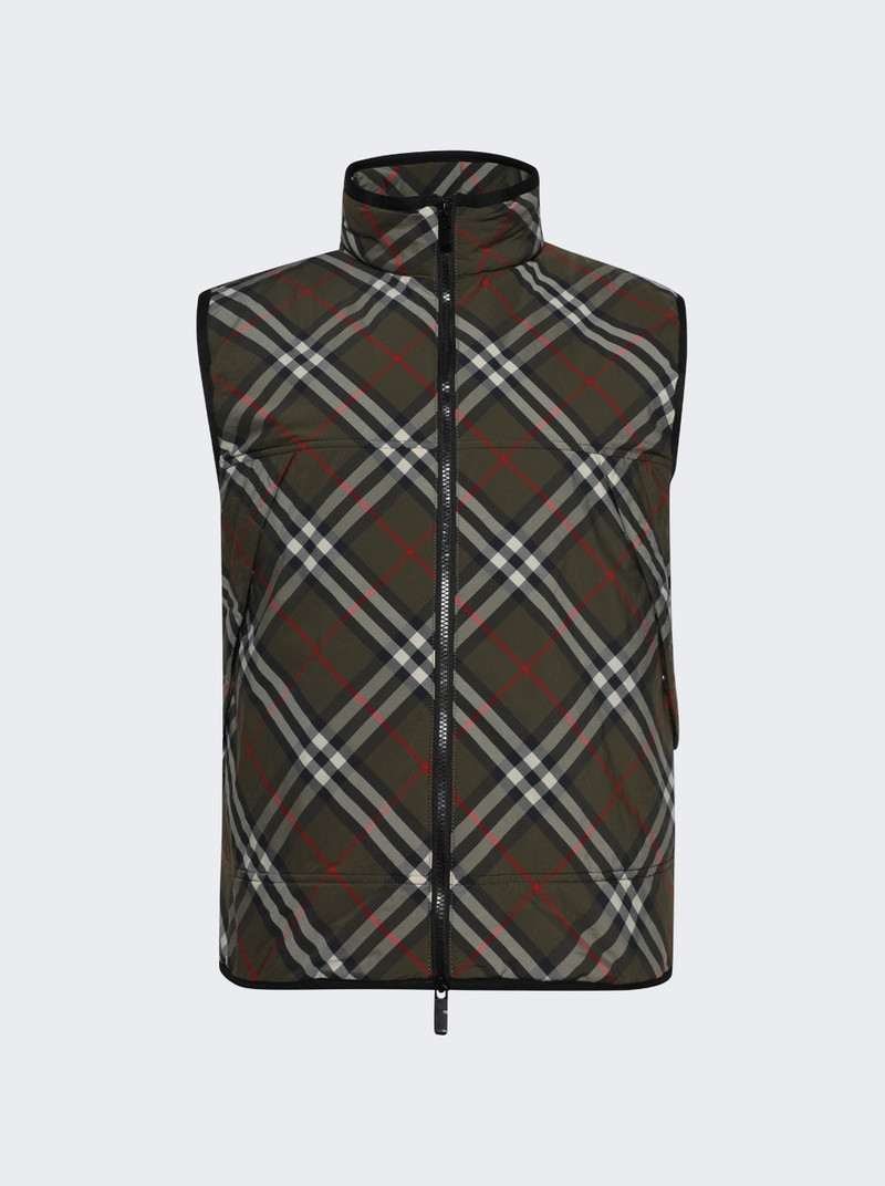 Ip Check Padded Gilet Vest Loch Green - 1