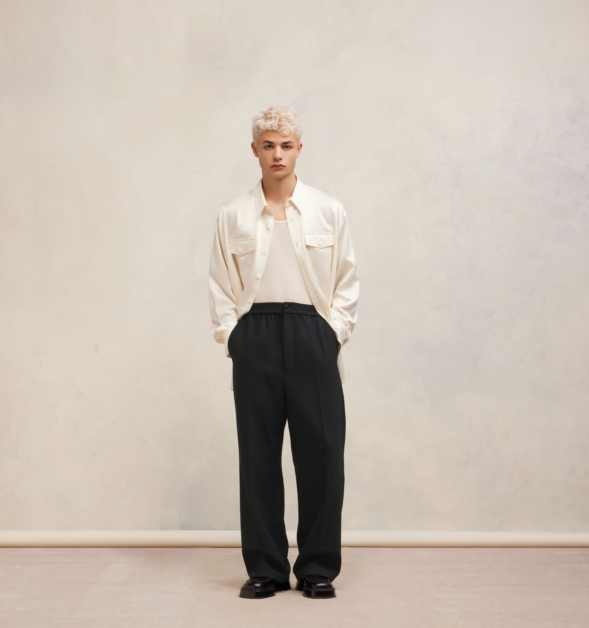 Elasticated Waist Straight Fit Trousers - 3