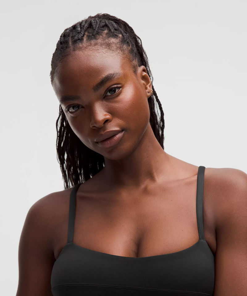Satin Spaghetti-Strap Yoga Bra *Light Support, C/D Cup 4