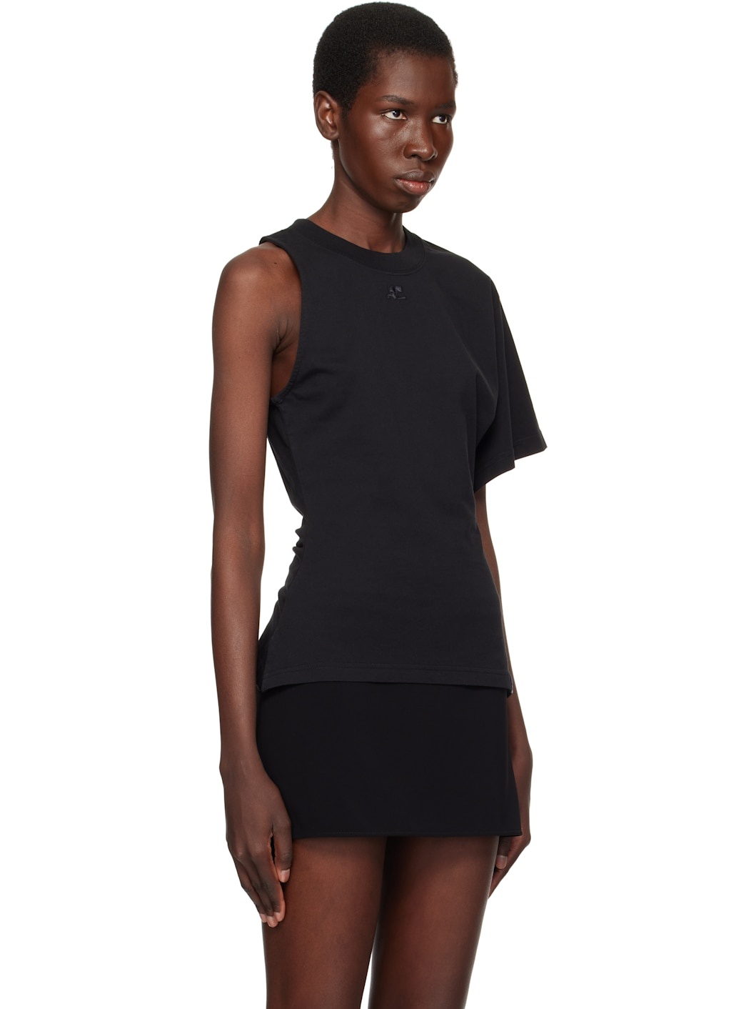Black Scuba One-Sleeve T-shirt - 2