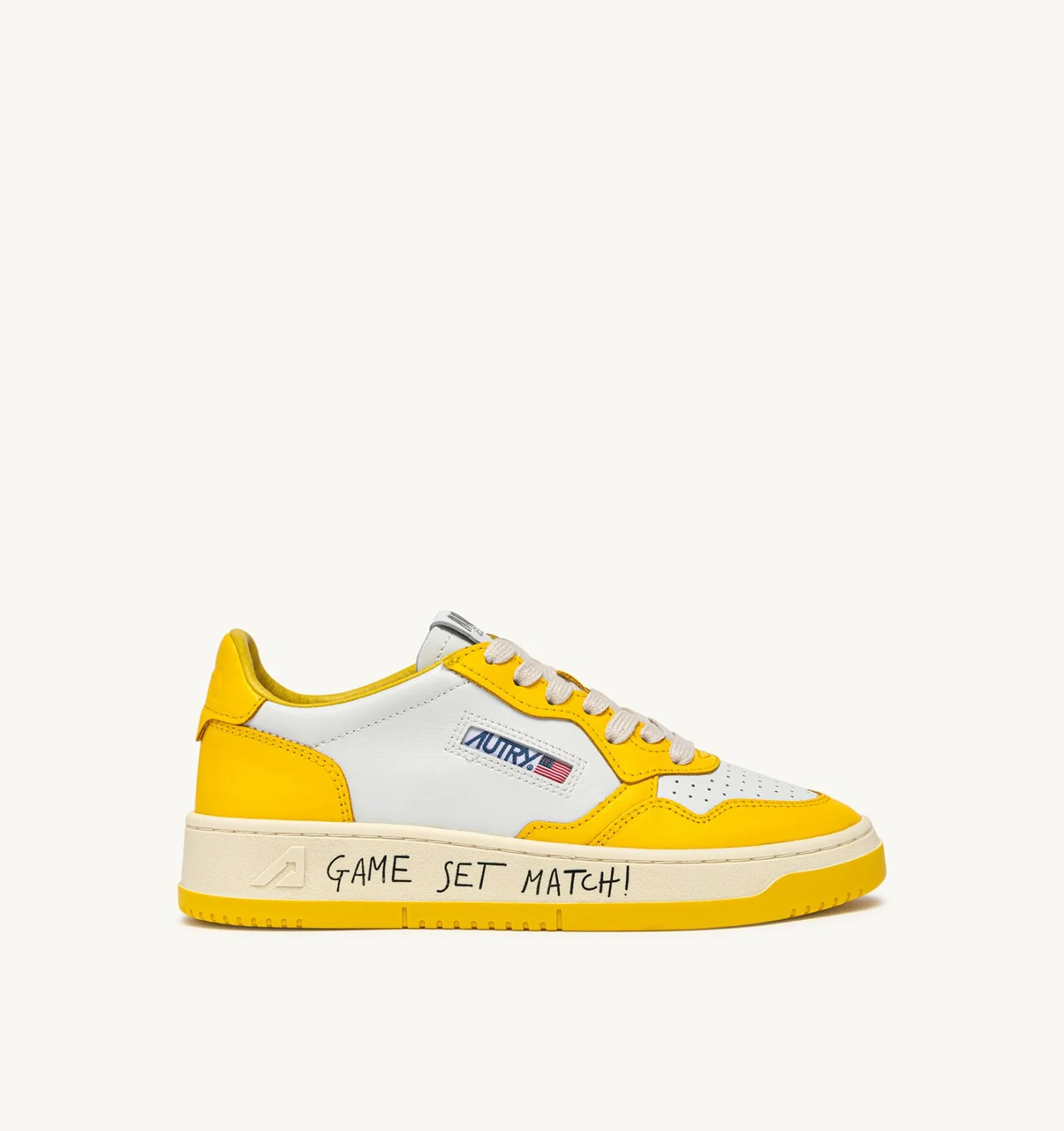 MEDALIST LOW SNEAKERS IN WHITE AND SLICKER LEATHER - 1