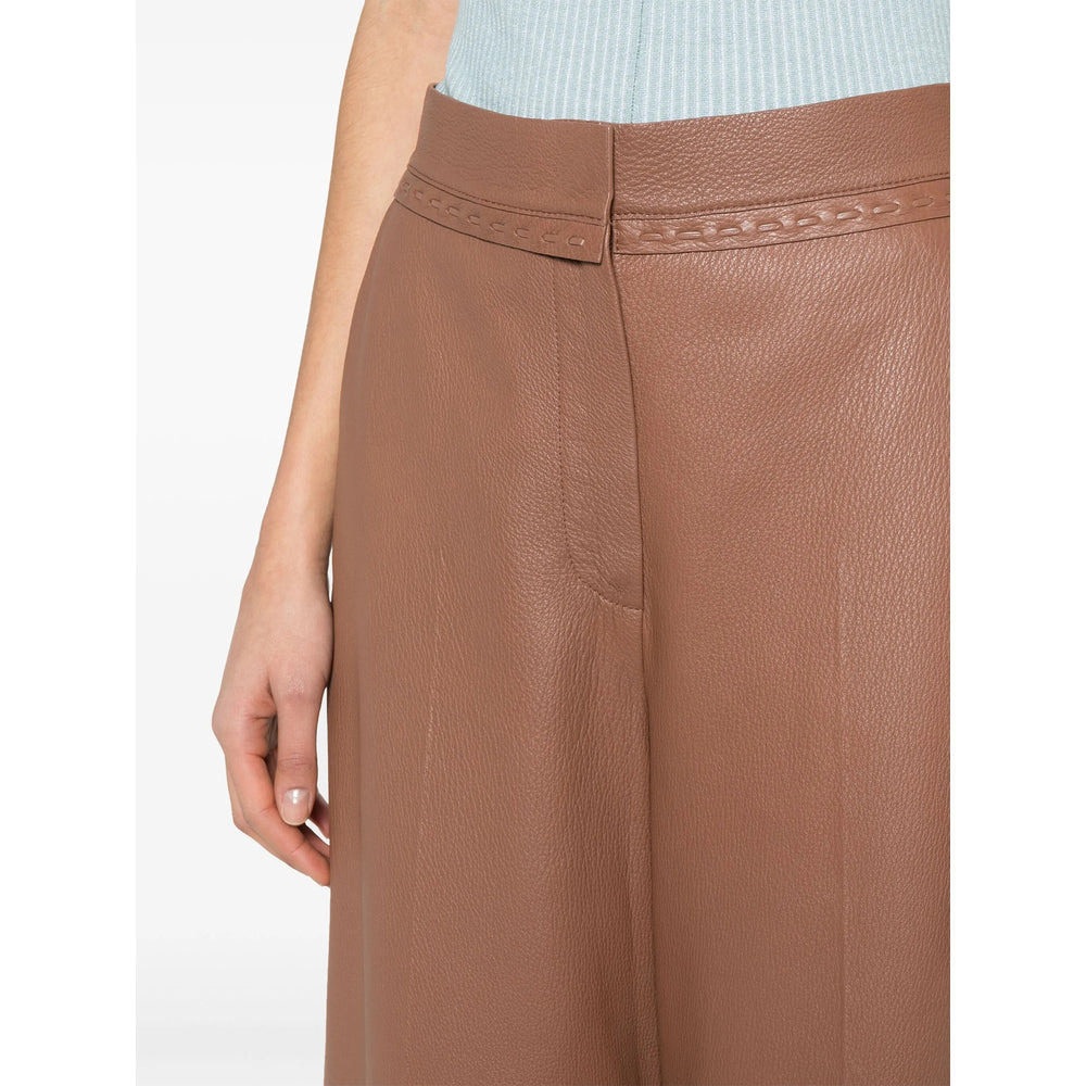 Fendi Brown Trousers - Straight Trousers Women - 4