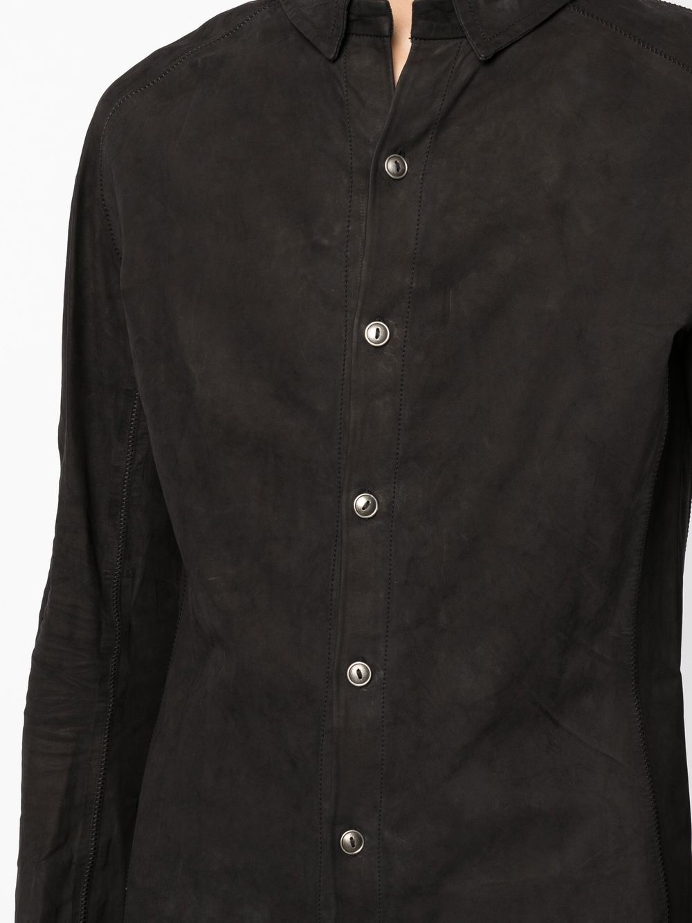 suede long-sleeve shirt - 5