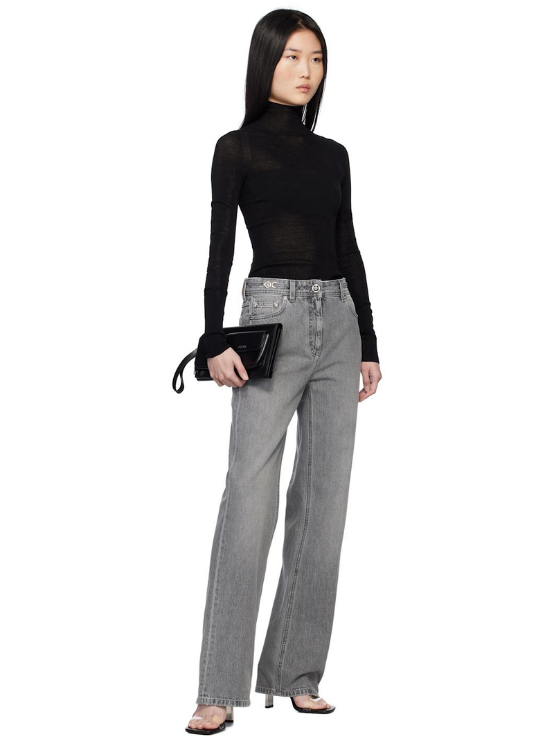 VERSACE Black Medusa Heeled Sandals outlook