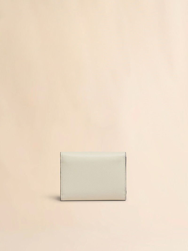 Marni CREAM LEATHER TRUNKAROO TRIFOLD WALLET outlook