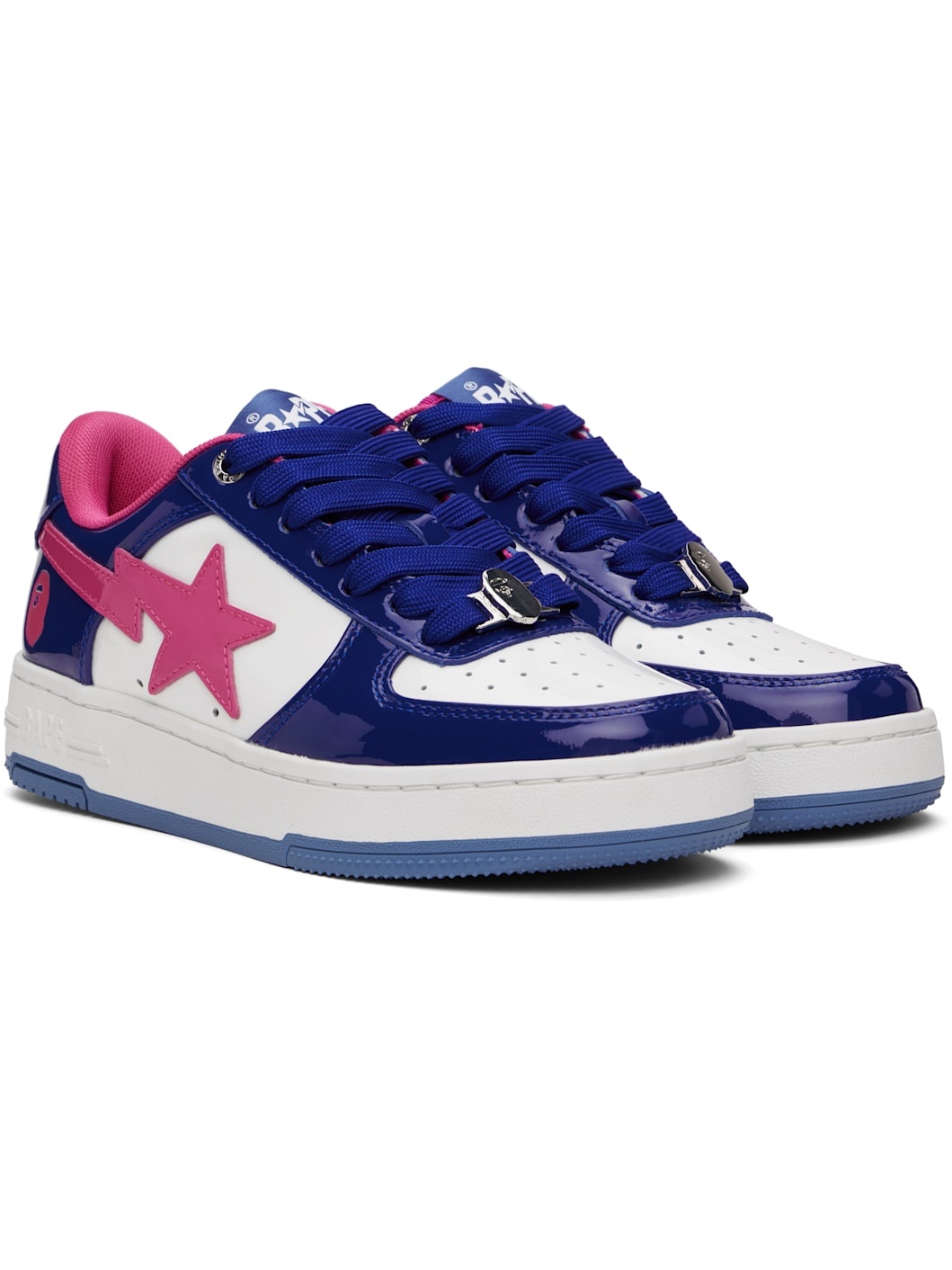 Navy & White BAPE STA #1 Sneakers - 4