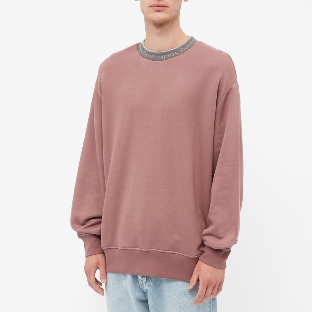 Acne Studios Fulton Reverse Logo Rib Crew Sweat - 3