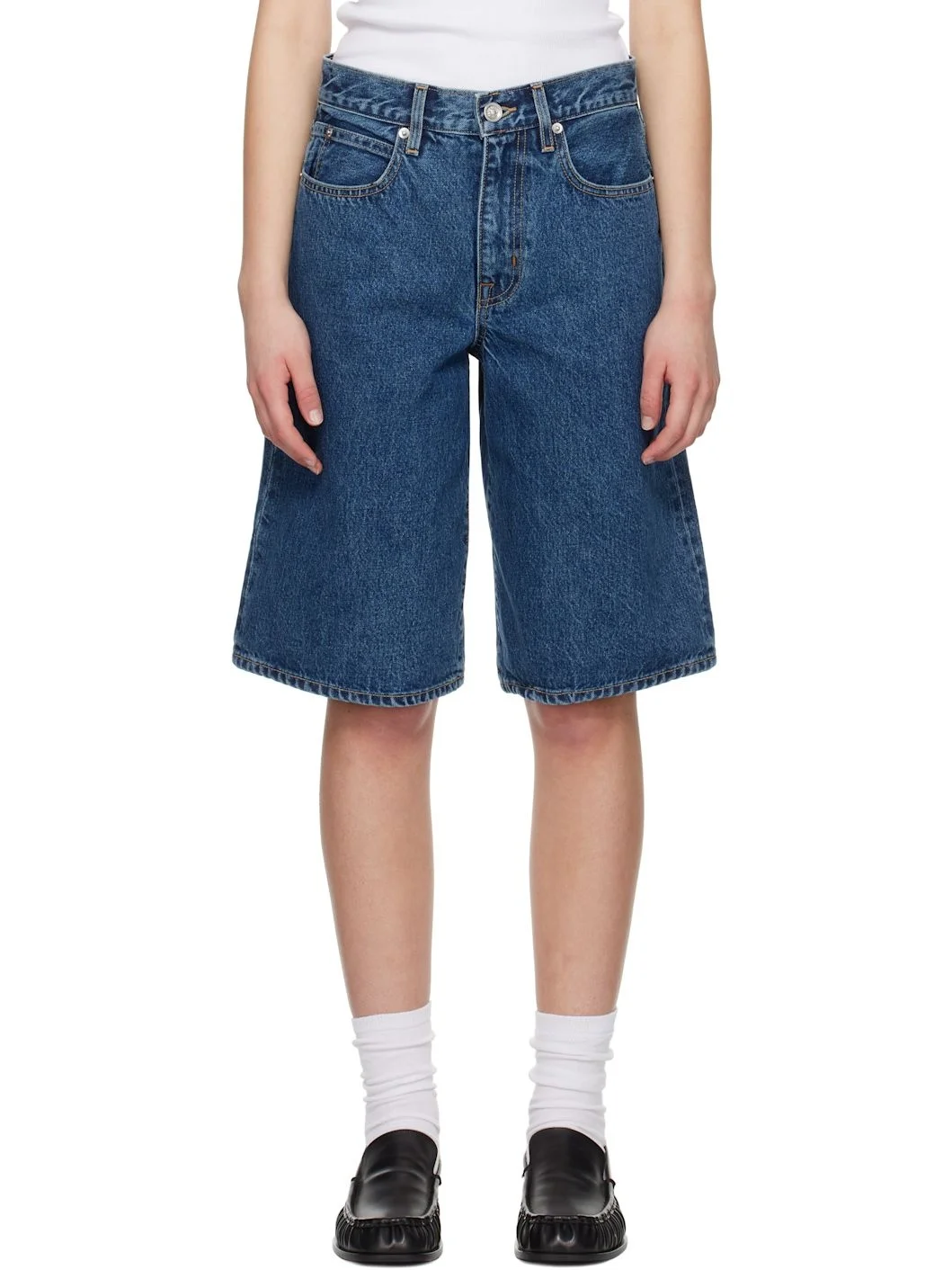 Blue Baggy Grace Denim Shorts - 1