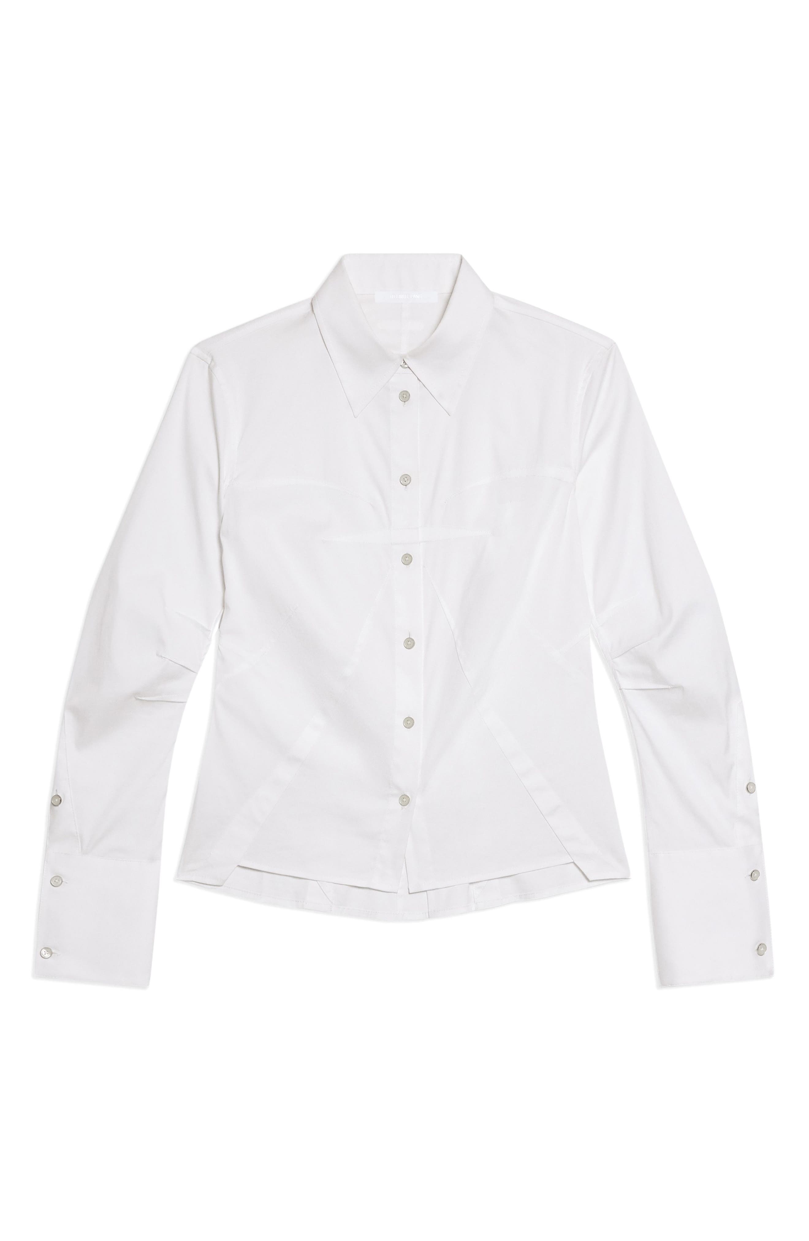 Helmut Lang Precis Bustier Shirt in White at Nordstrom - 5