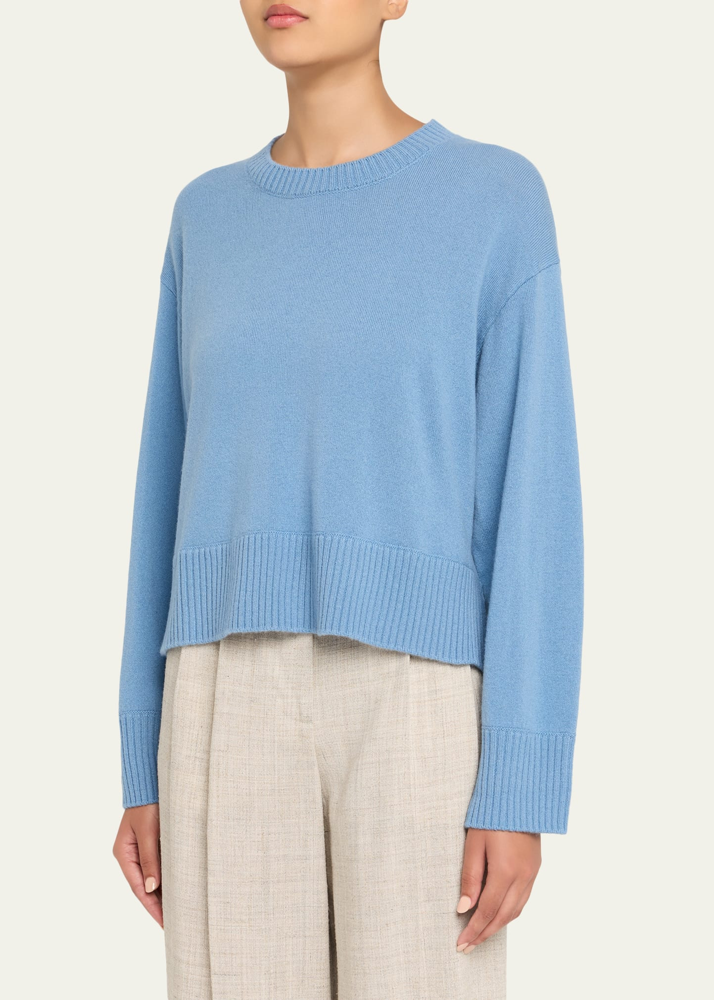 Nicky Crewneck Cashmere-Blend Sweater - 4