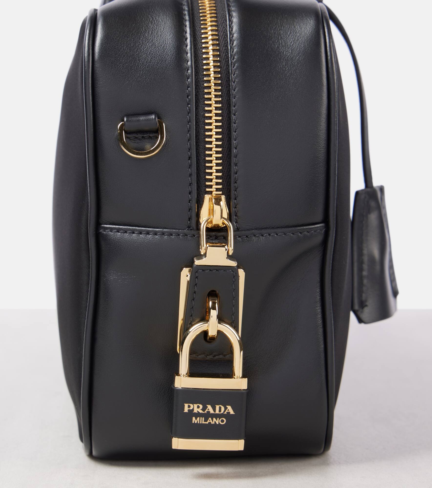 Re-nylon leather shoulder bag - 6