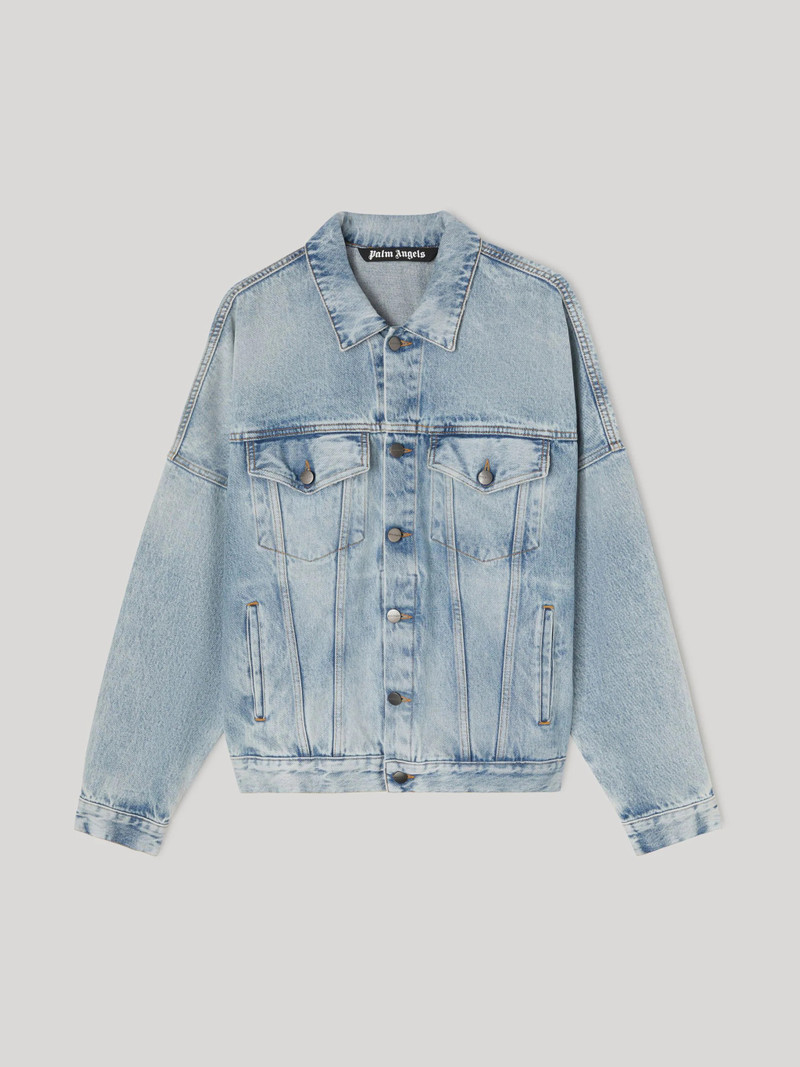 CURVED LOGO DENIM JACKET - 1