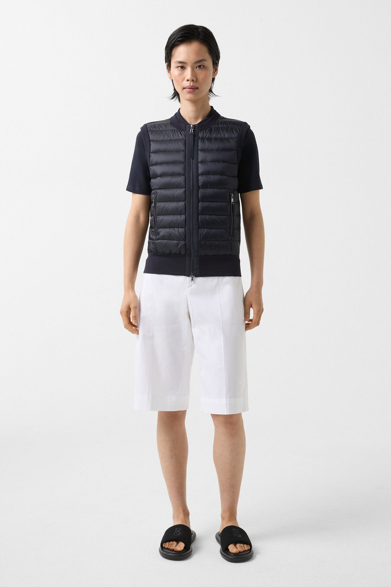 BOGNER Zira hybrid knitted vest in Navy blue outlook
