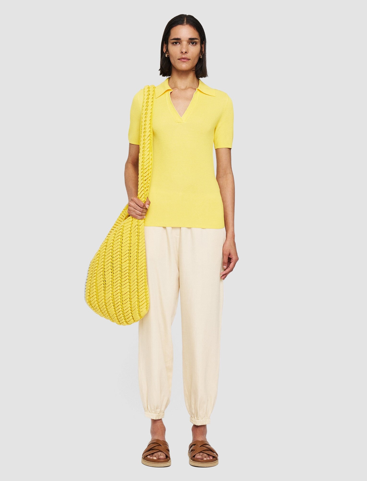 Plated Knit Polo Top - 2