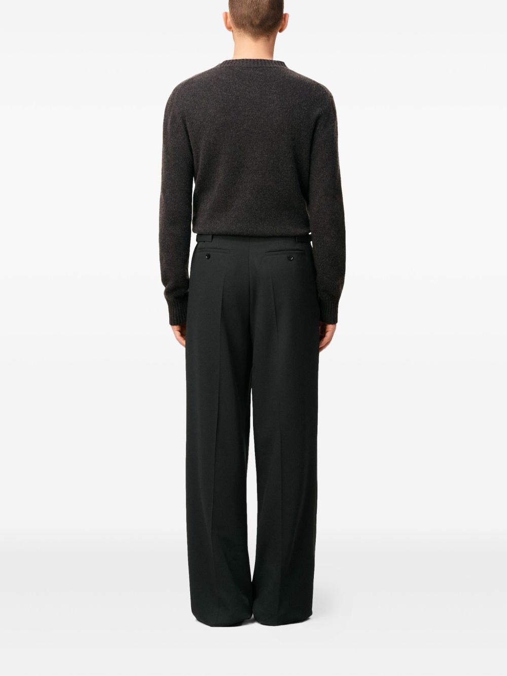 pleated wide-leg trousers - 4
