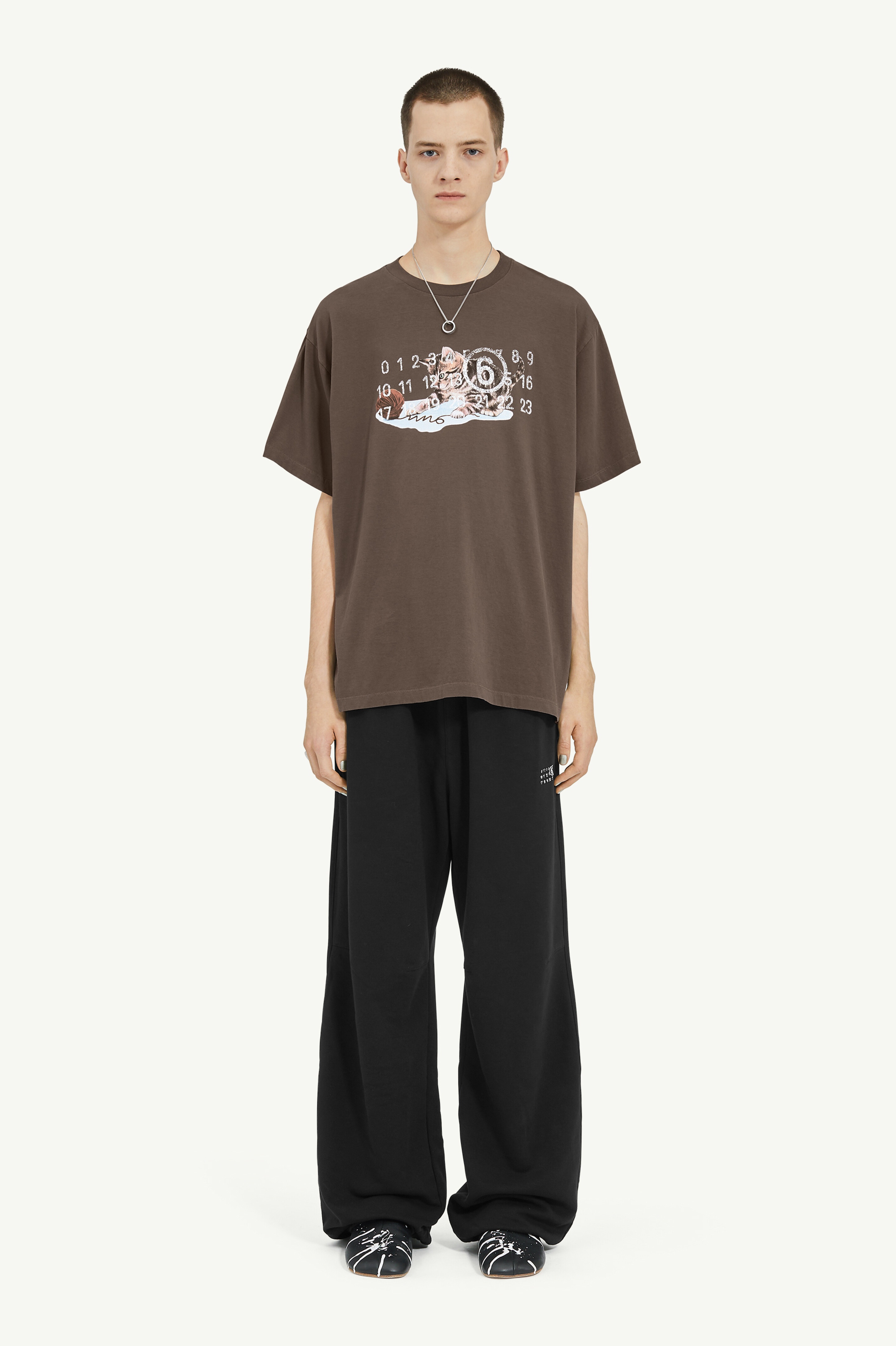 Cat & Wool Print T-shirt - 2
