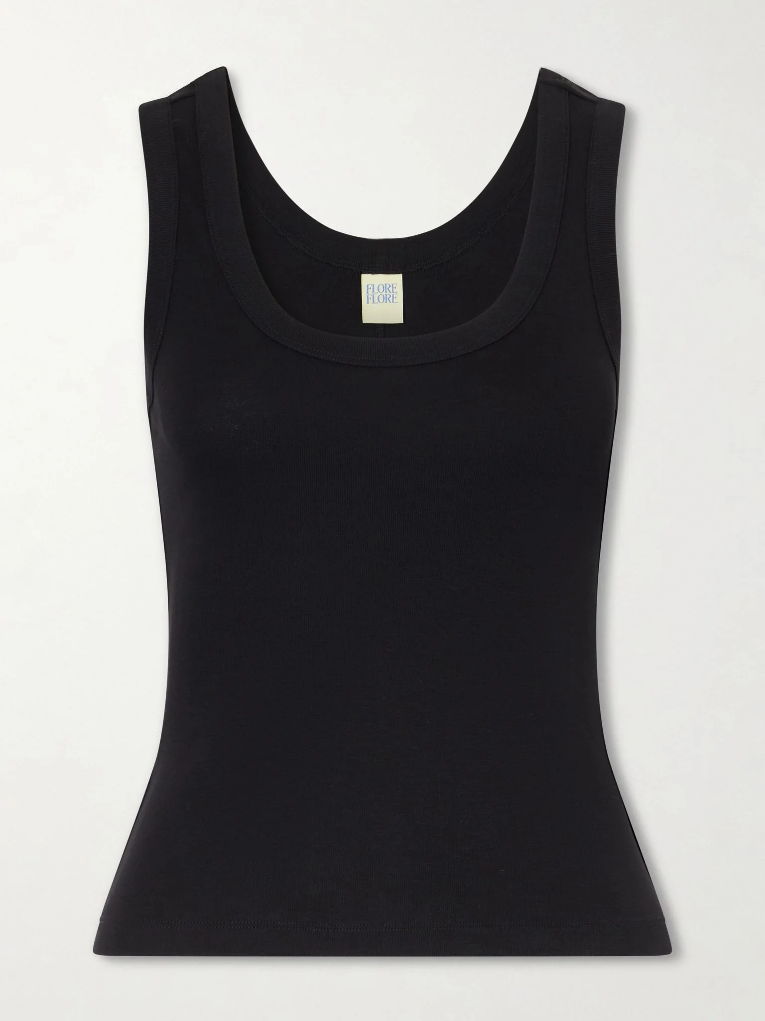 Hillie organic cotton-jersey tank top Black - 1