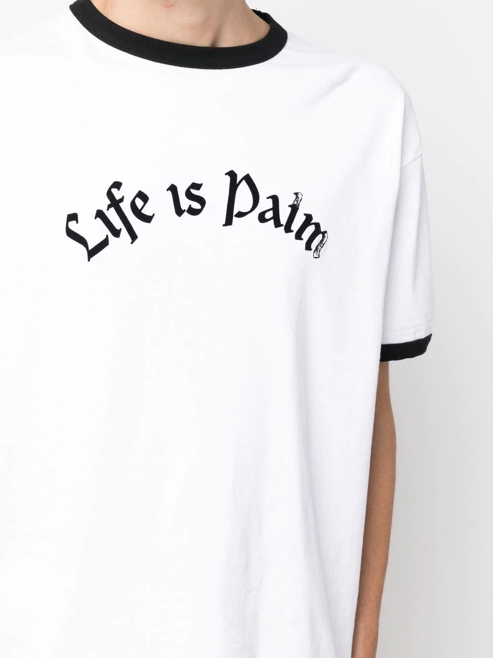 slogan-print short-sleeve T-shirt - 5