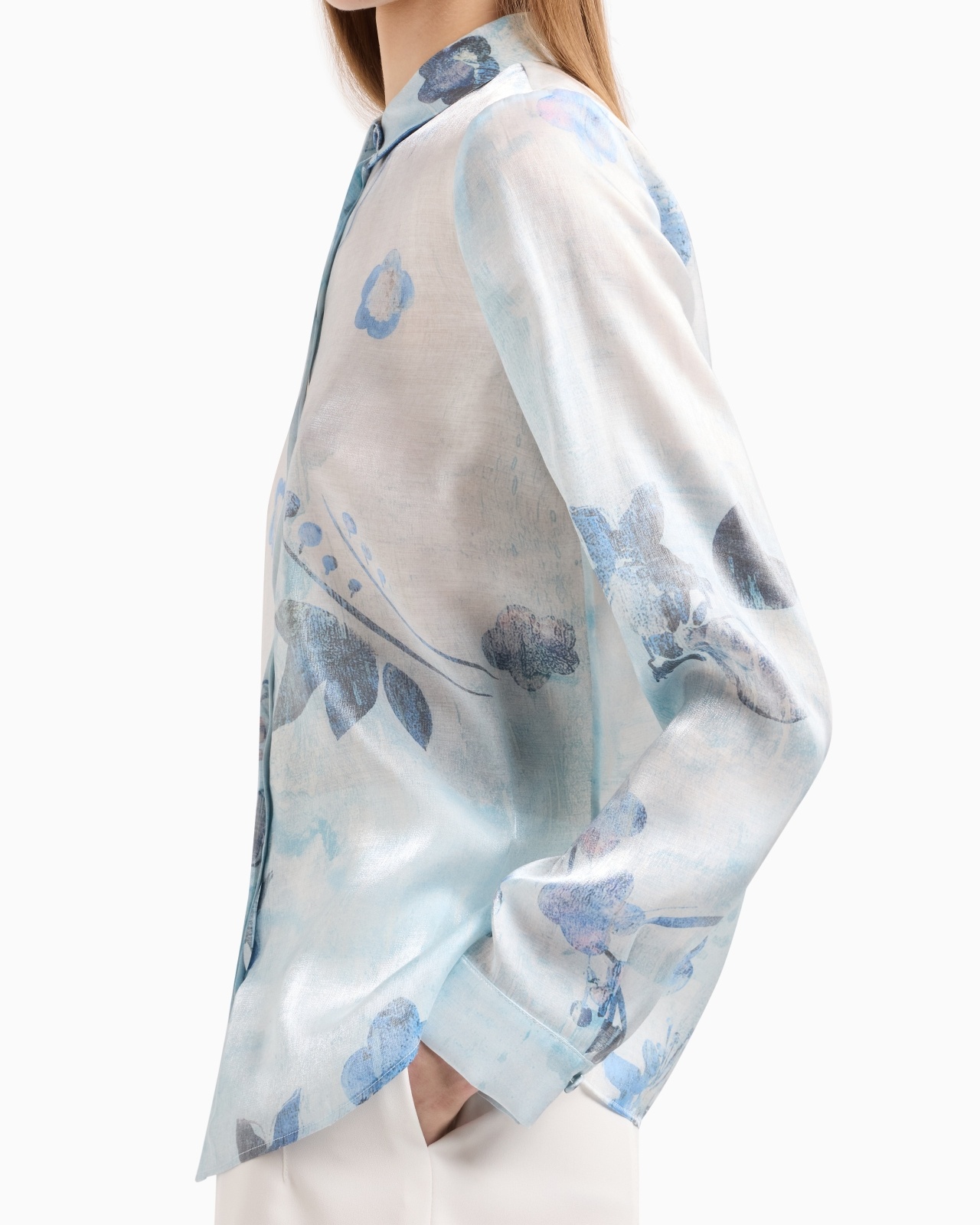 SHIRT IN TRILOBAL FABRIC WITH BATIK FLOWER PRINT - 5