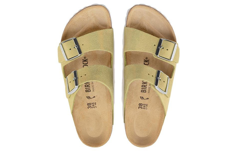 Birkenstock Arizona Suede Leather Sandals 'Shimmering Popcorn' 1024201 4