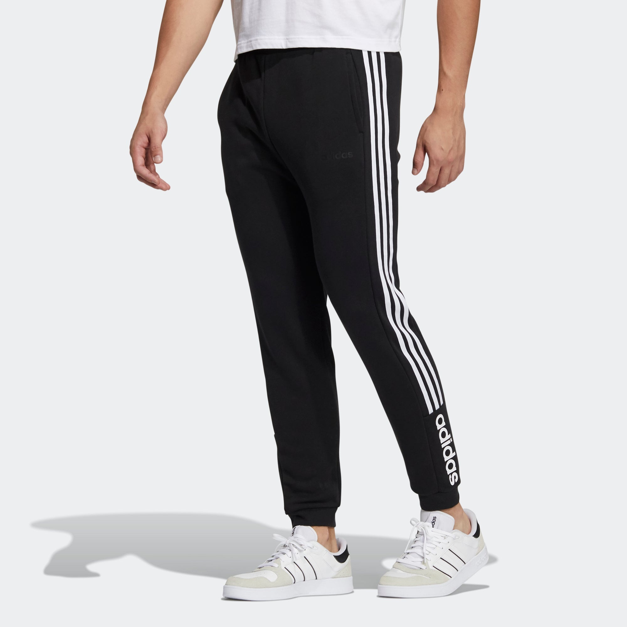 Men's adidas neo Bse Pant Casual Breathable Sports Side Stripe Long Pants/Trousers Black HG9045 - 2