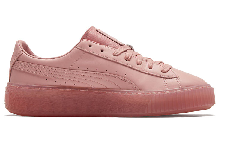 (WMNS) PUMA Basket Platform Core Pink Low Board Shoes 364040-09 - 2