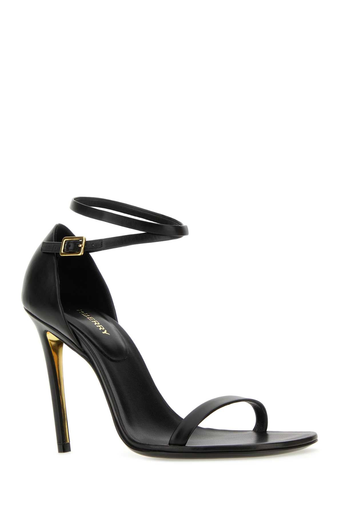 Burberry Women Black Leather Sandals - 2