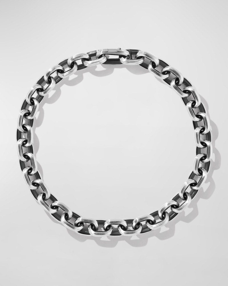 DAVID YURMAN Men's Deco Chain Link Bracelet in Silver, 6.5mm outlook