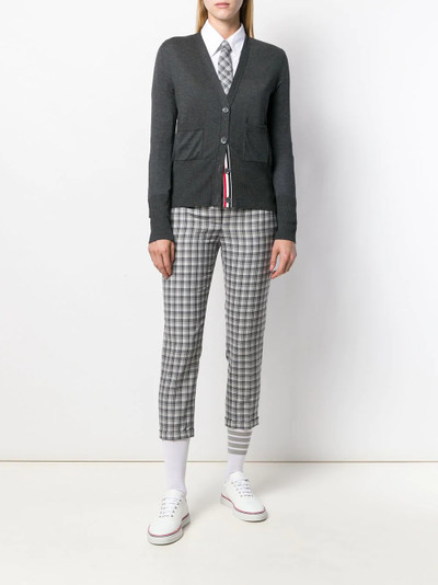 Thom Browne RWB-stripe V-neck cardigan outlook