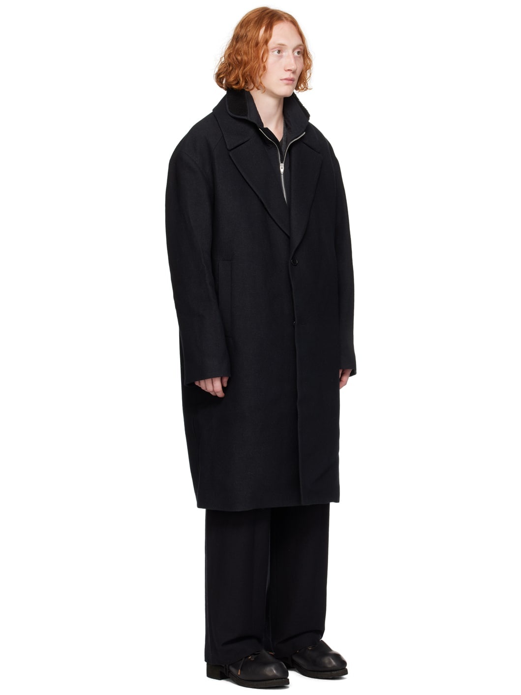 Black Wool Coat - 2
