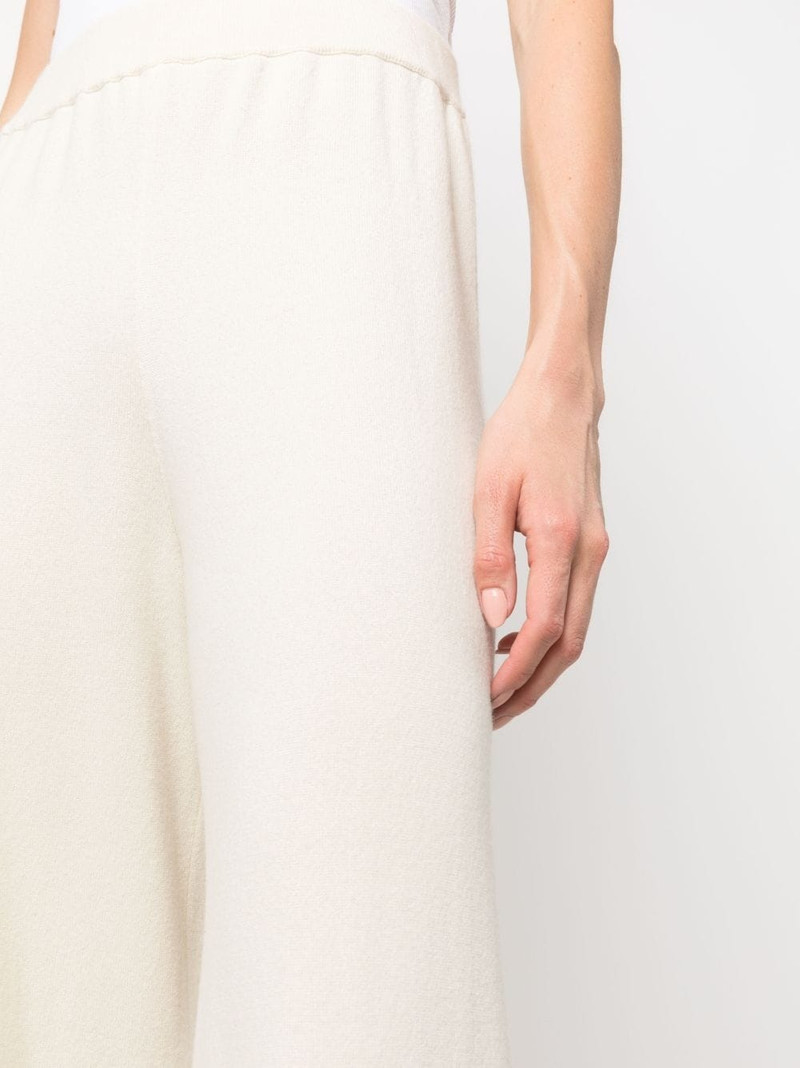 wide-leg cashmere knitted trousers 5