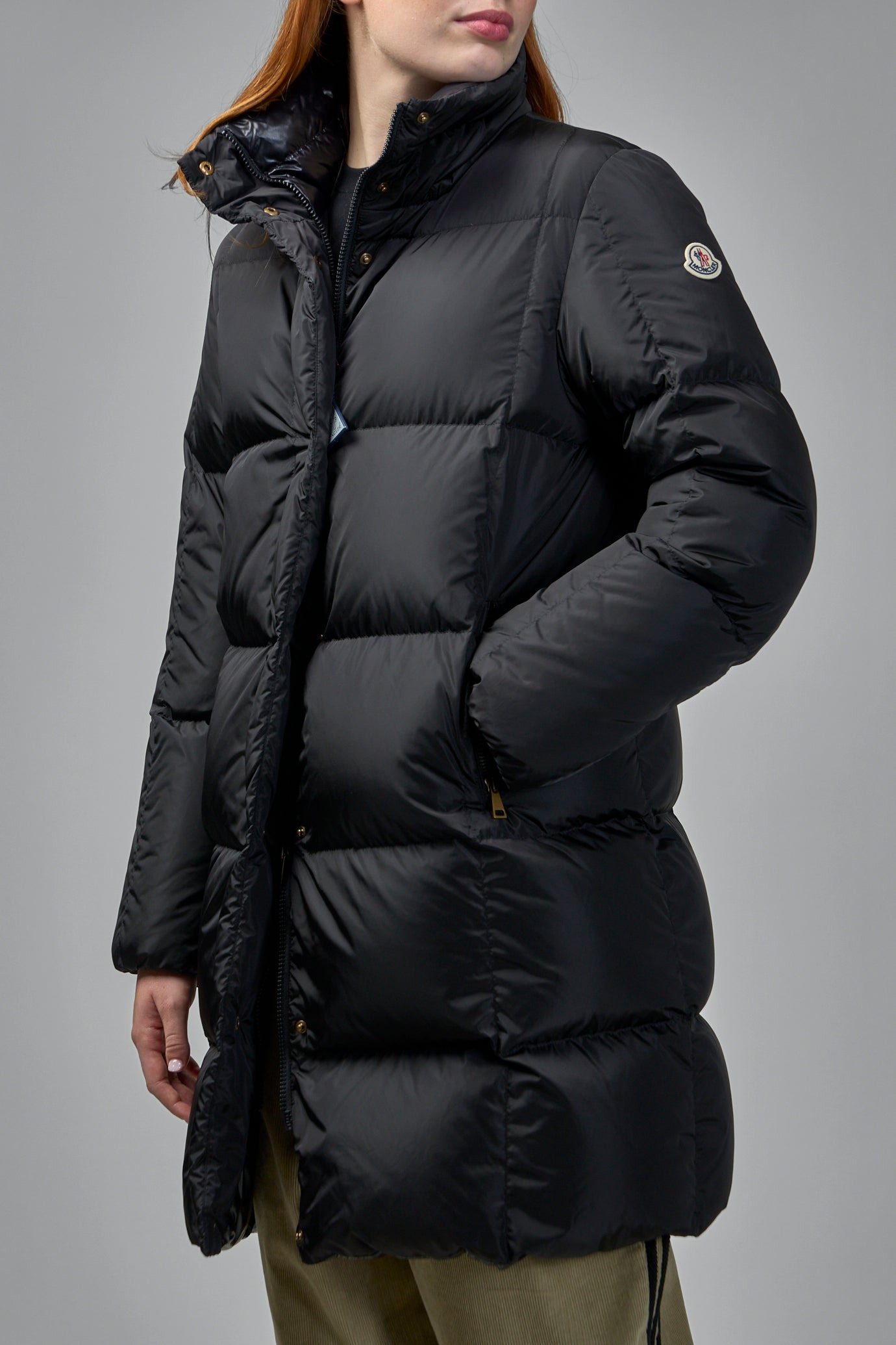 Litte Square Quilted Hooded Long Down Jacket - 4