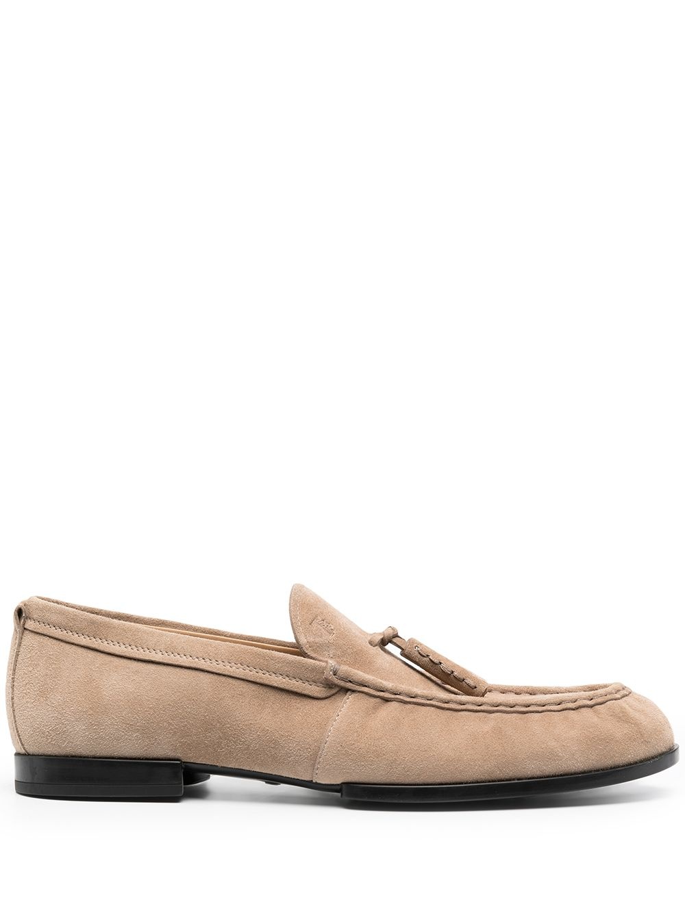 tassel trim suede loafers - 1