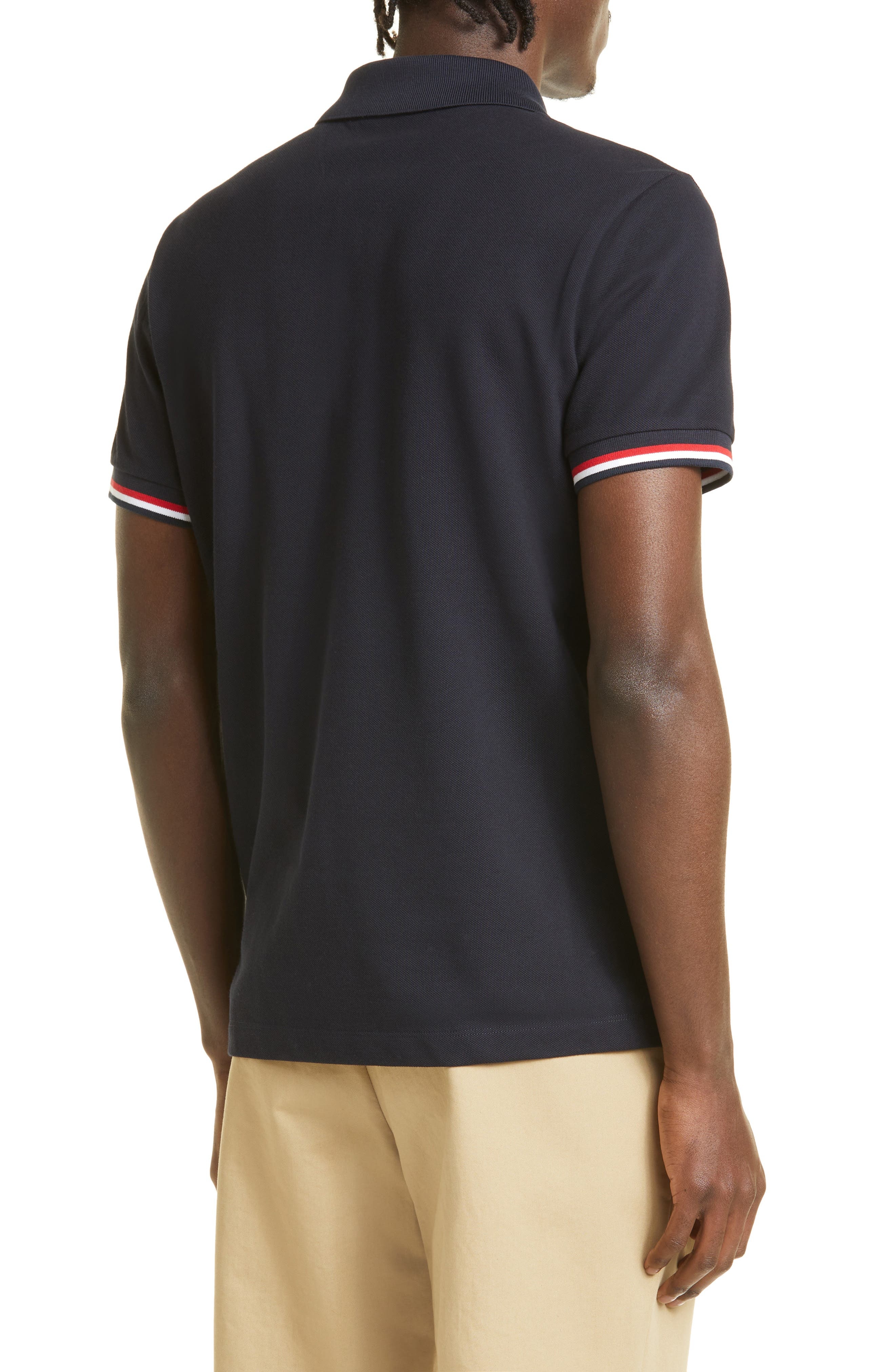 Moncler Tipped Piqué Polo in Navy at Nordstrom - 2