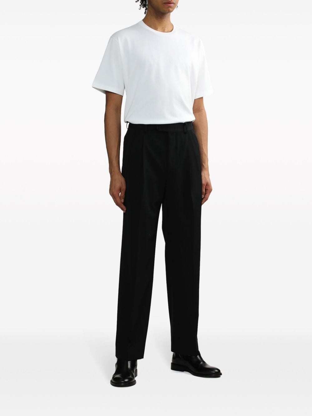 wool straight-leg trousers - 2