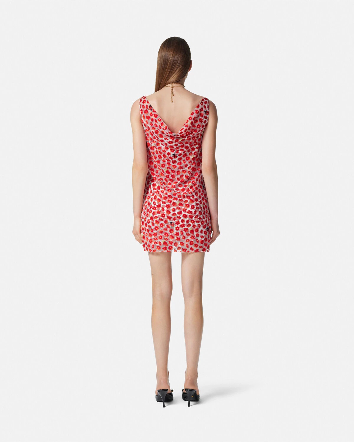 Strawberry Garden Devoré Slip Mini Dress - 5