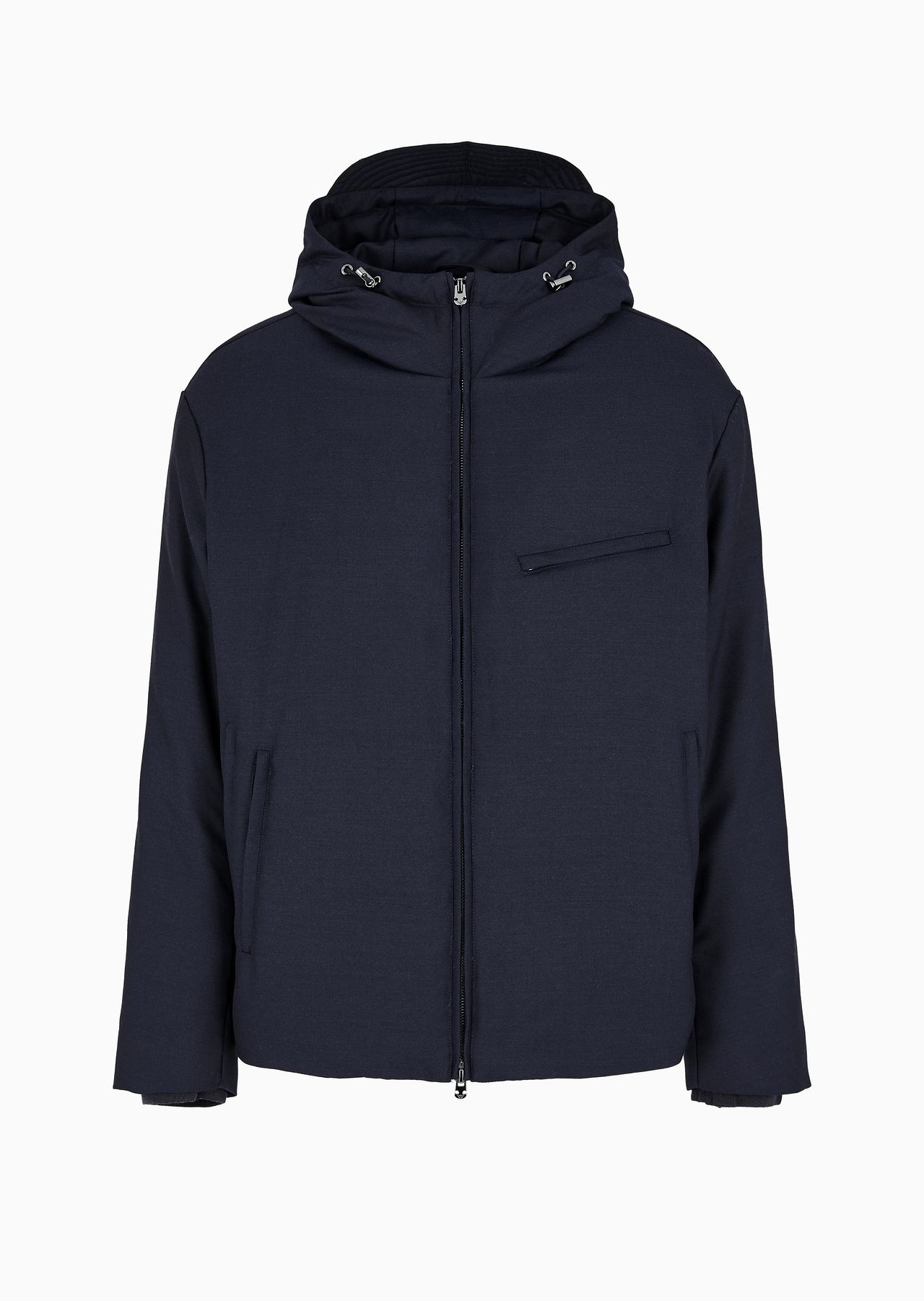 Travel Essentials hooded full-zip blouson in a water-resistant virgin-wool blend - 1