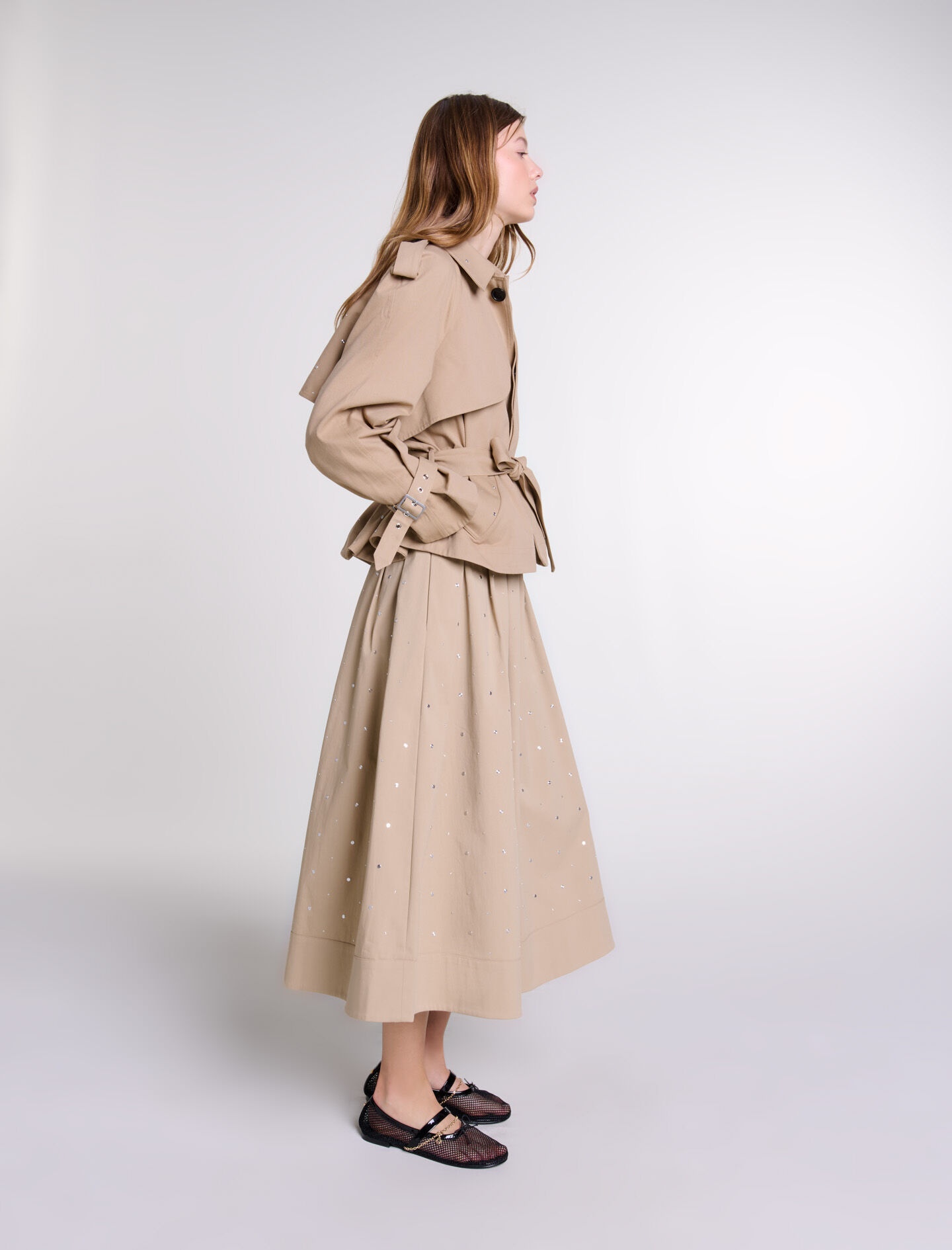 Short studded trench coat - 3