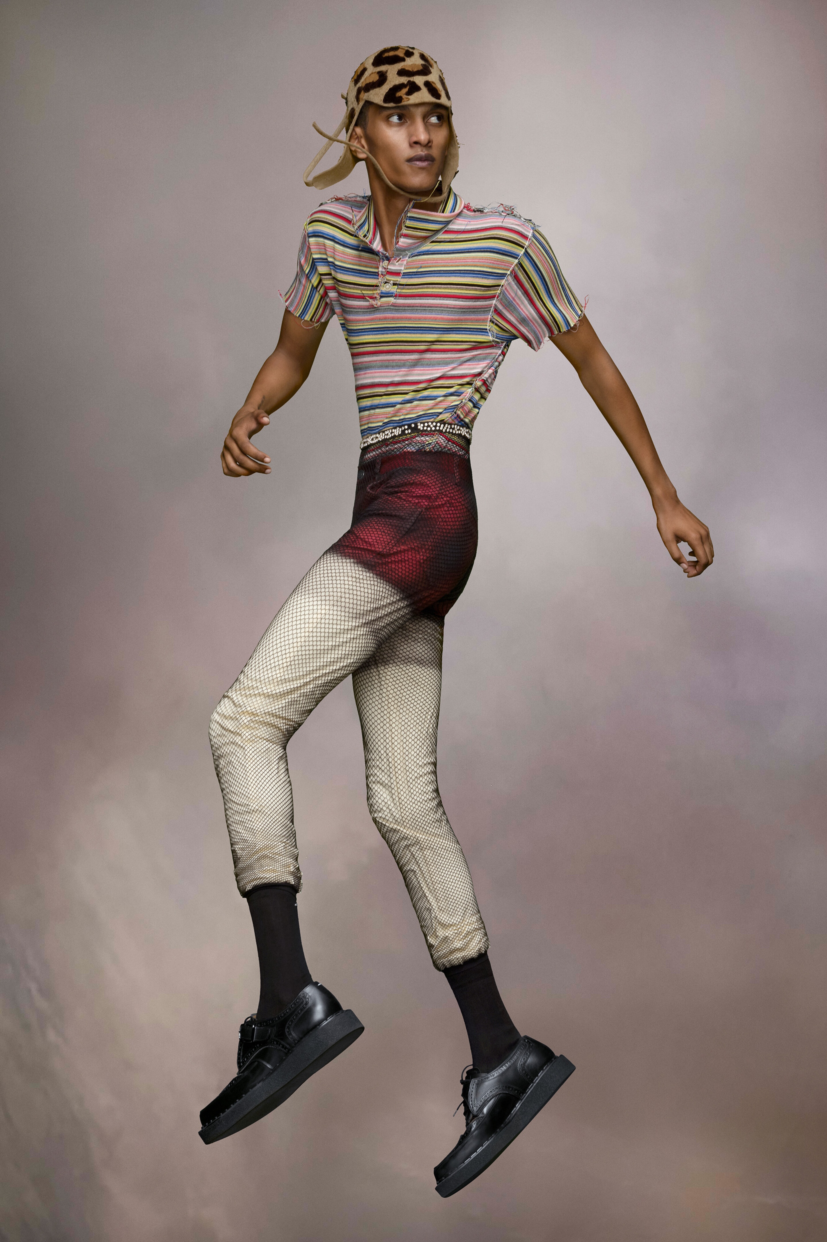Stripe knit T-shirt - 3