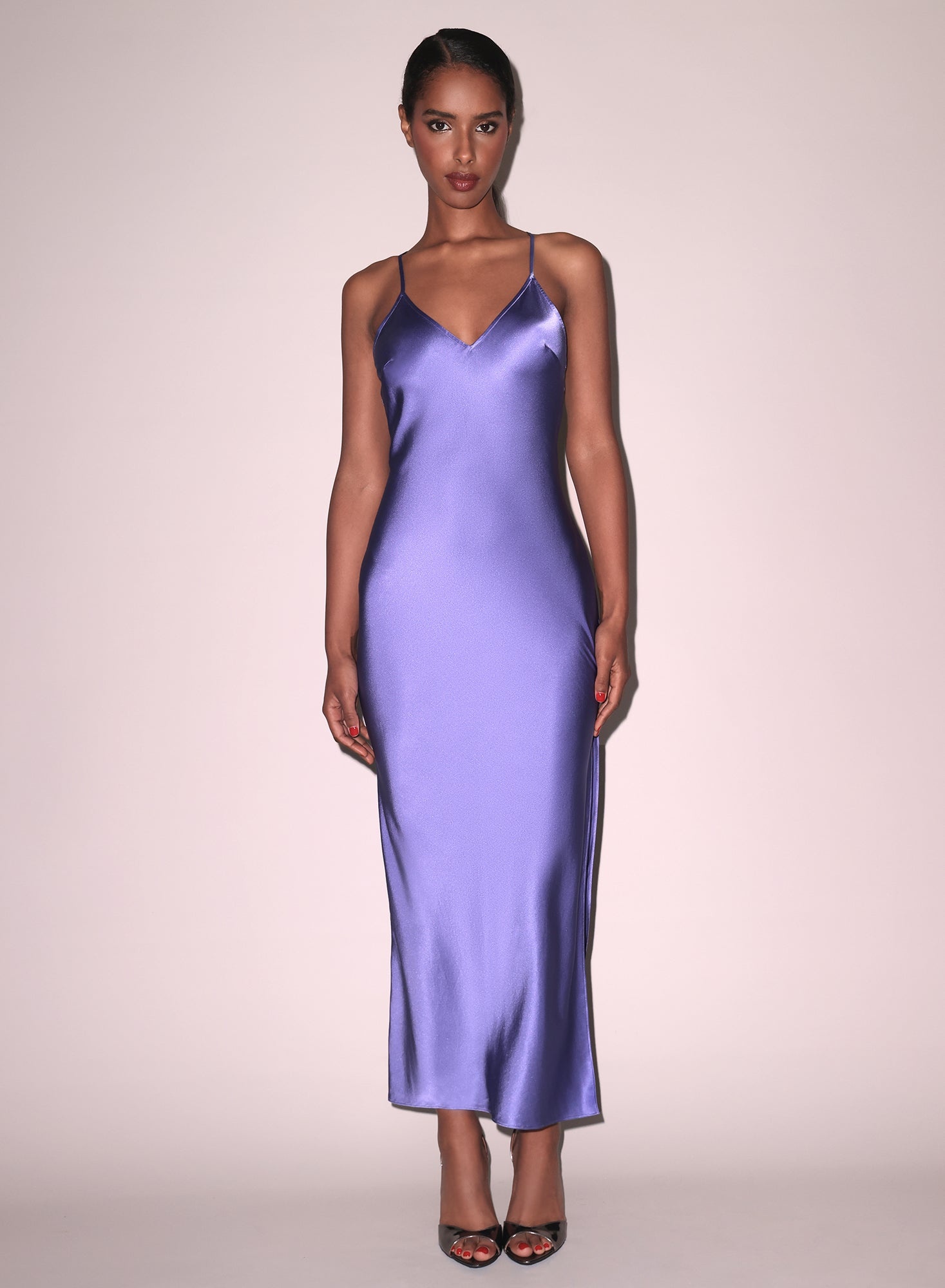 Maxi High Slit Slip Dress - 7