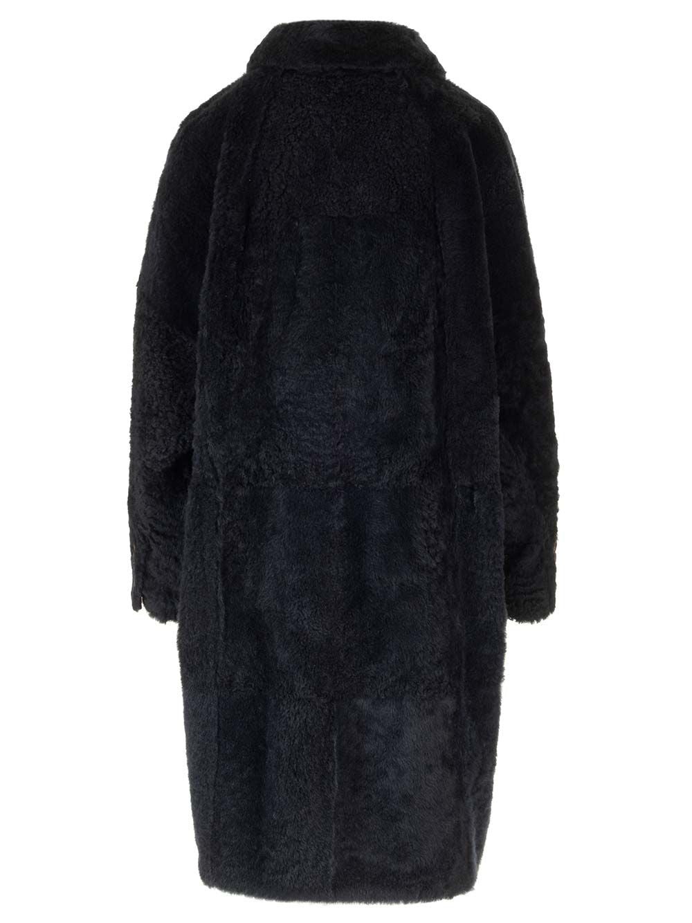 Shearling Coat Coats Blue - 2