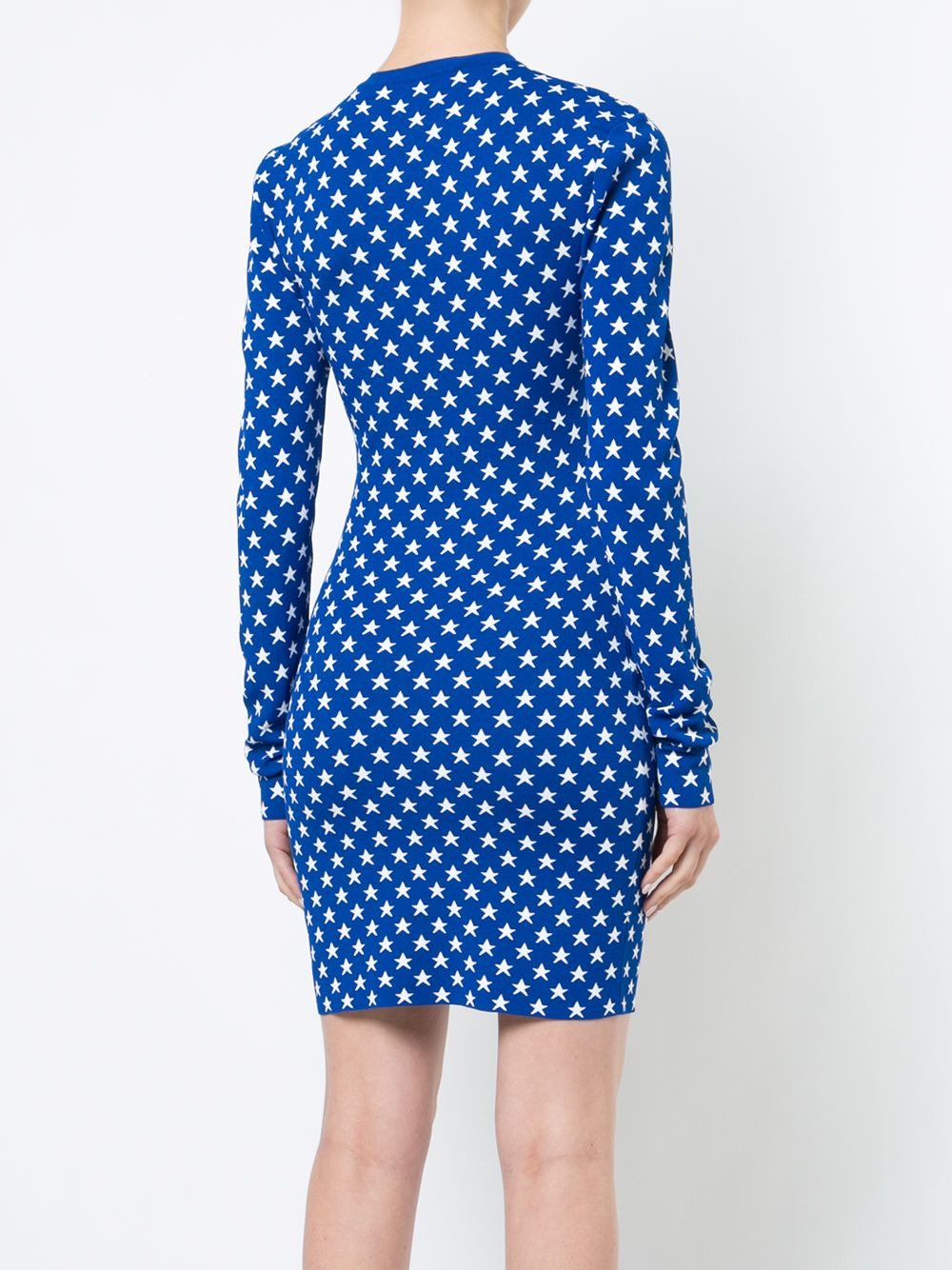 star print fitted mini dress - 4